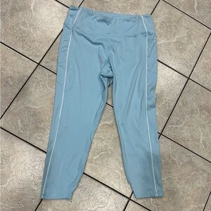 Victoria's Secret Light Blue Active Leggings with White Detail